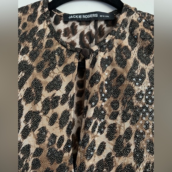 Jackie Roger’s NY Like New Short Sleeve Leopard Print Dress. Size S - Picture 6 of 6